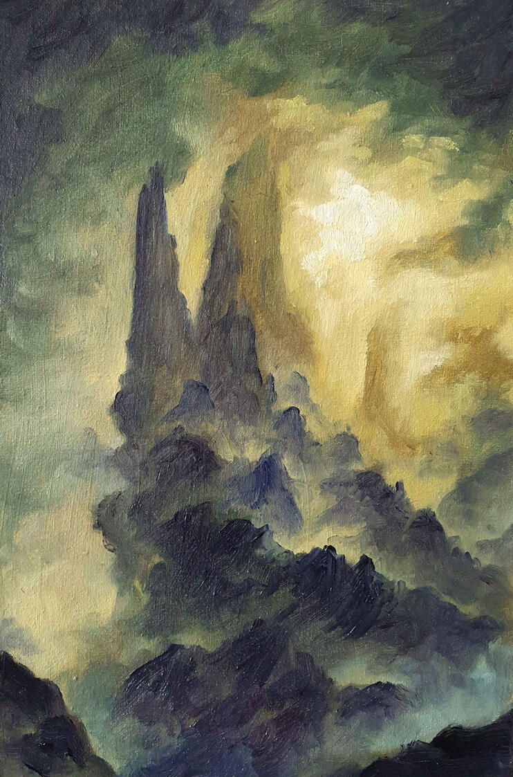 AVAILABLE, 20x30cm,Oil Painting, 2025, study of art by Leoncio Harmr.