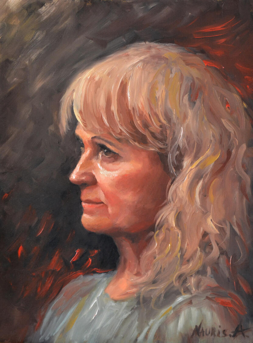 NOT AVAILABLE, 30x40cm, Oil Painting, 2025, Portrait of my mother