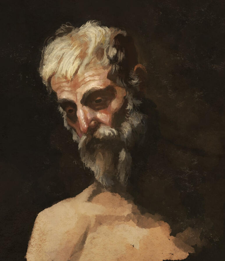 Study of portrait by Jusepe de Ribera, 2023