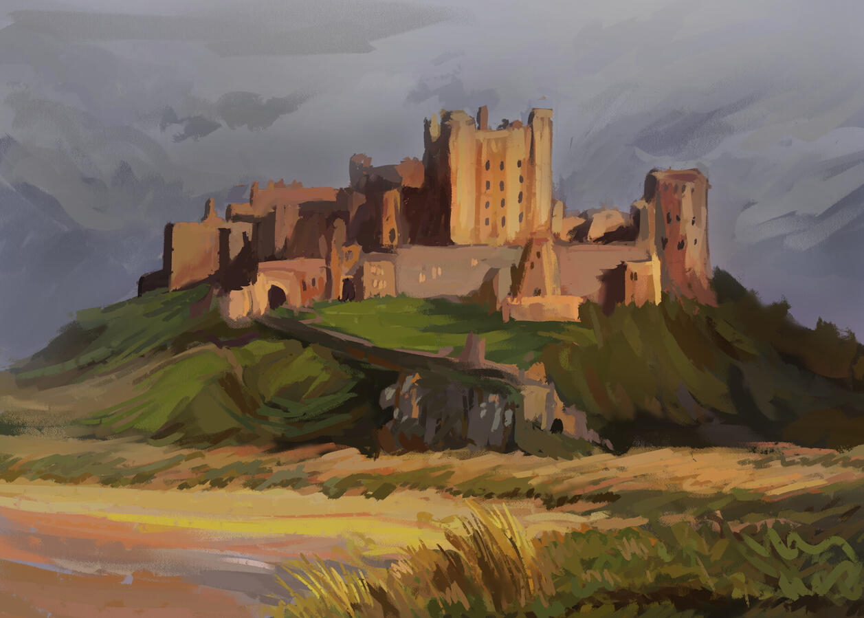 Landscape study sketch from picture, 2024